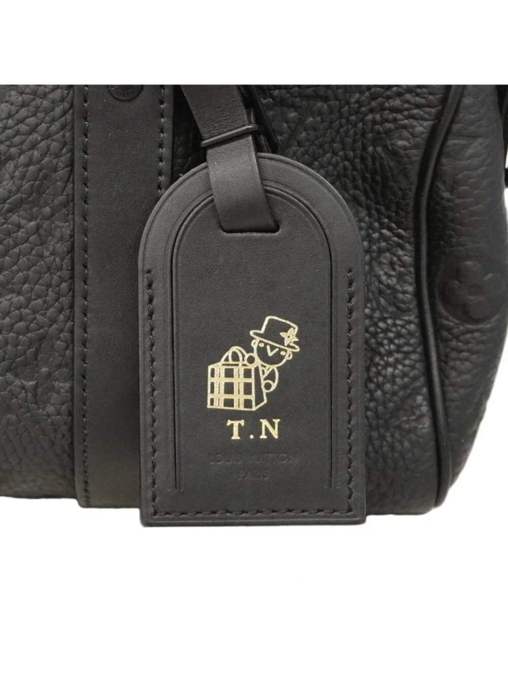Louis Vuitton Handbag Monogram Taurillon Keepall Bandouliere 25 Black 2-Way